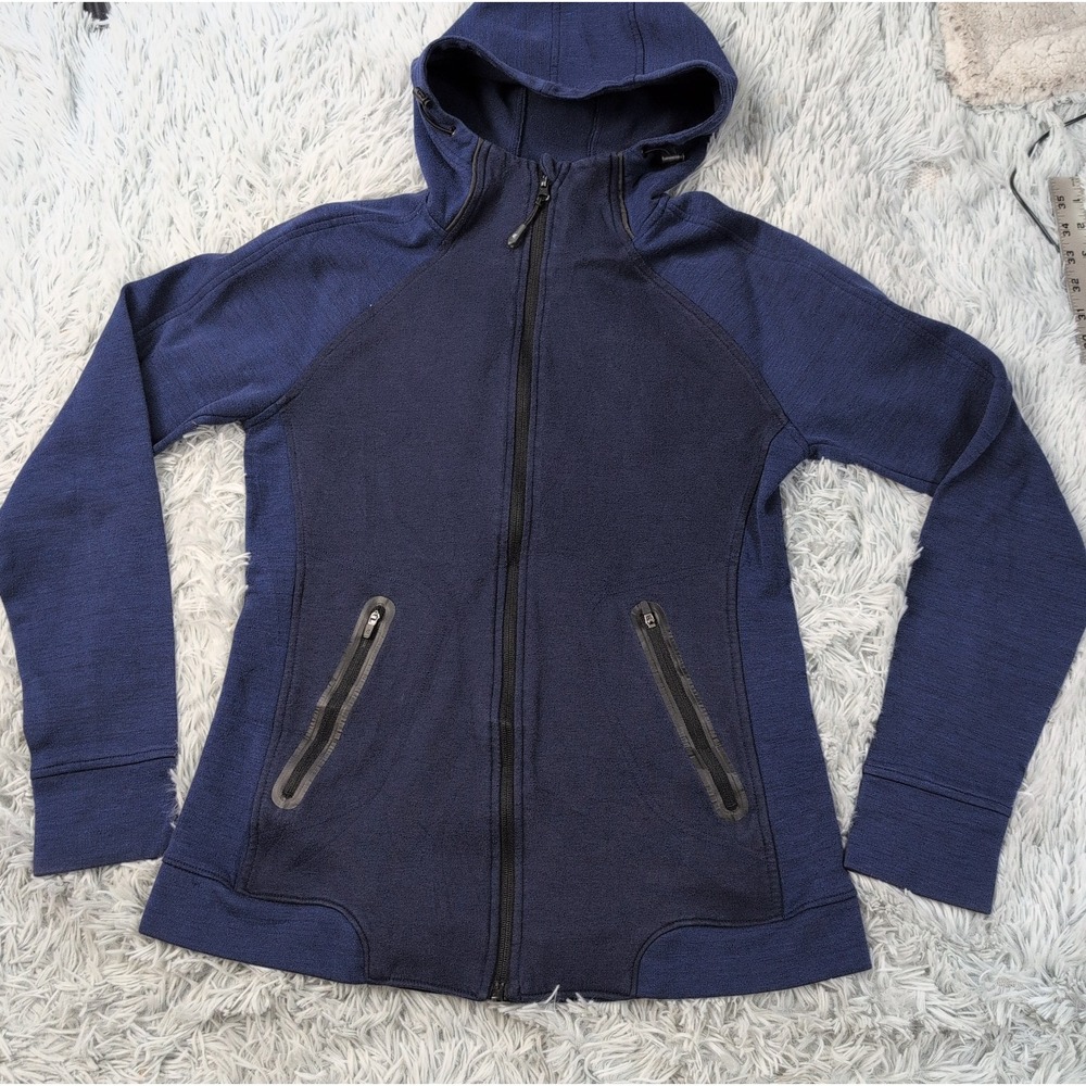 Kyodan Sweatshirt Womens S Blue Hoodie Zip Up Pockets Comfort Athletic Running